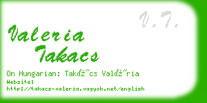 valeria takacs business card